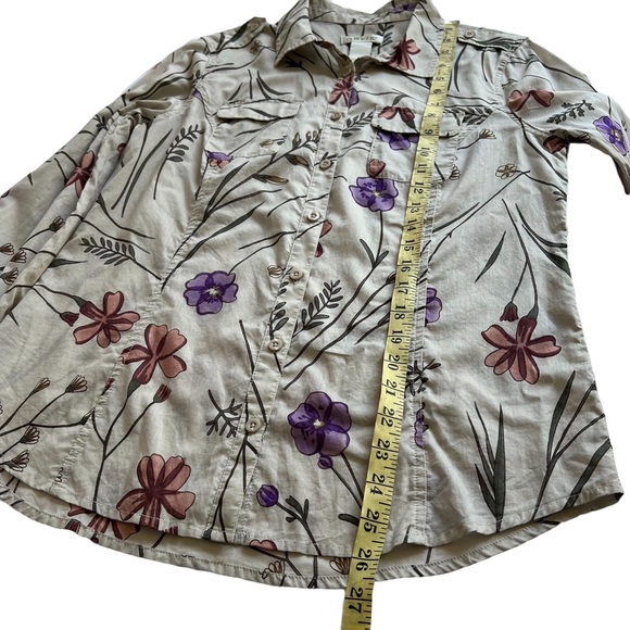 Orvis Womens Long Sleeve Button Down Top Size S Floral Lightweight Hiking Cotton - Picture 13 of 16